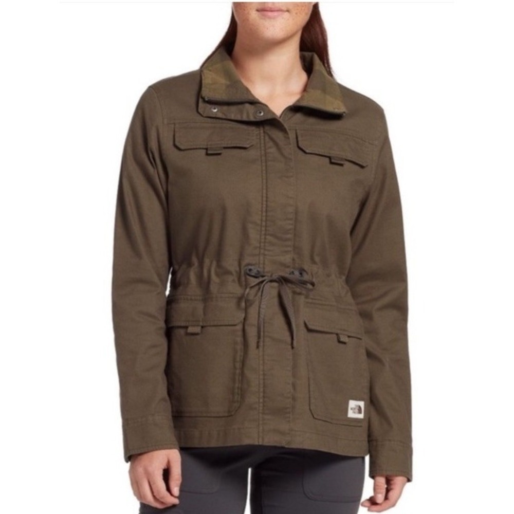 The North Face Urban Utility Jacket Green Taupe Women's Size‎ S Military Chore